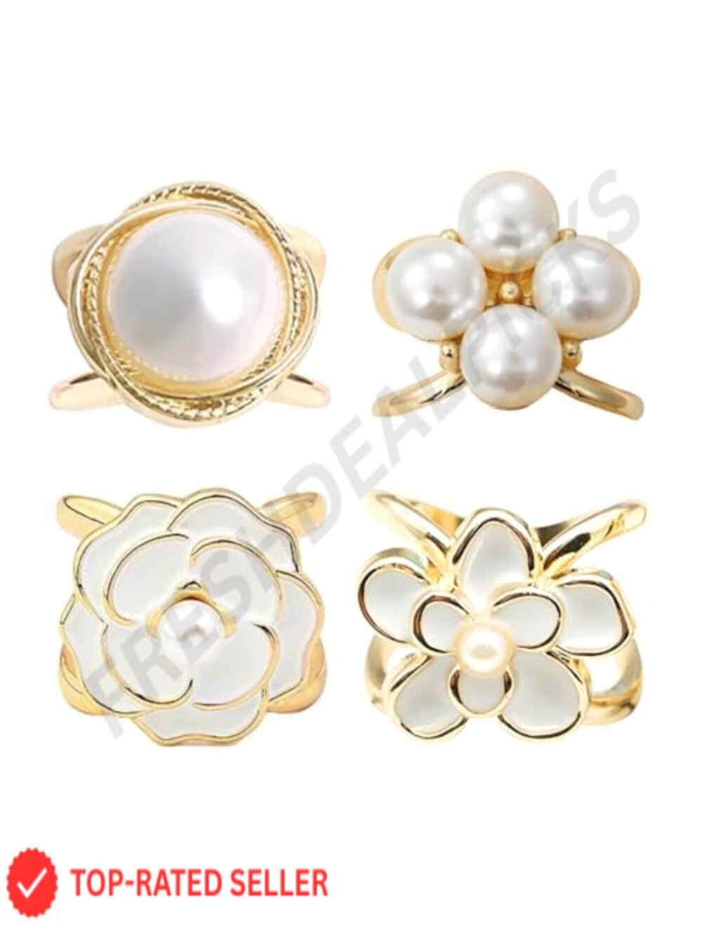 2 Pcs Scarf Ring Clips Metal Shirt Tightener Cinch Buckle for Scarf Shawl Blouse